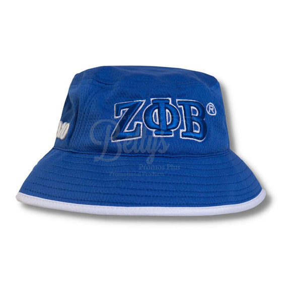 Zeta Phi Beta ΖΦΒ Mesh Flex Fit Embroidered Bucket HatBlue-Betty's Promos Plus Greek Paraphernalia