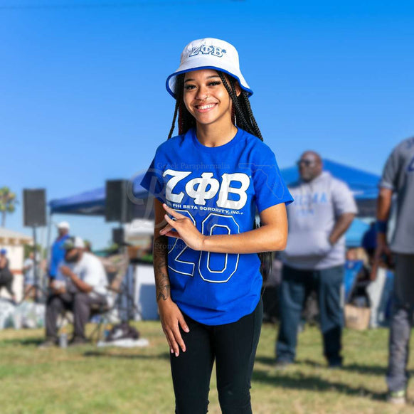 Zeta Phi Beta ΖΦΒ Mesh Flex Fit Embroidered Bucket Hat-Betty's Promos Plus Greek Paraphernalia