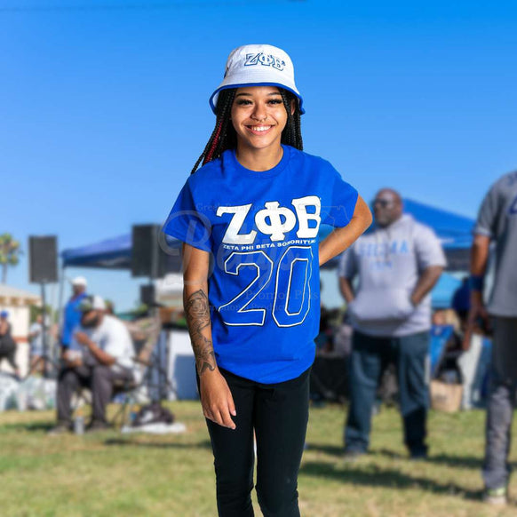 Zeta Phi Beta ΖΦΒ Mesh Flex Fit Embroidered Bucket Hat-Betty's Promos Plus Greek Paraphernalia