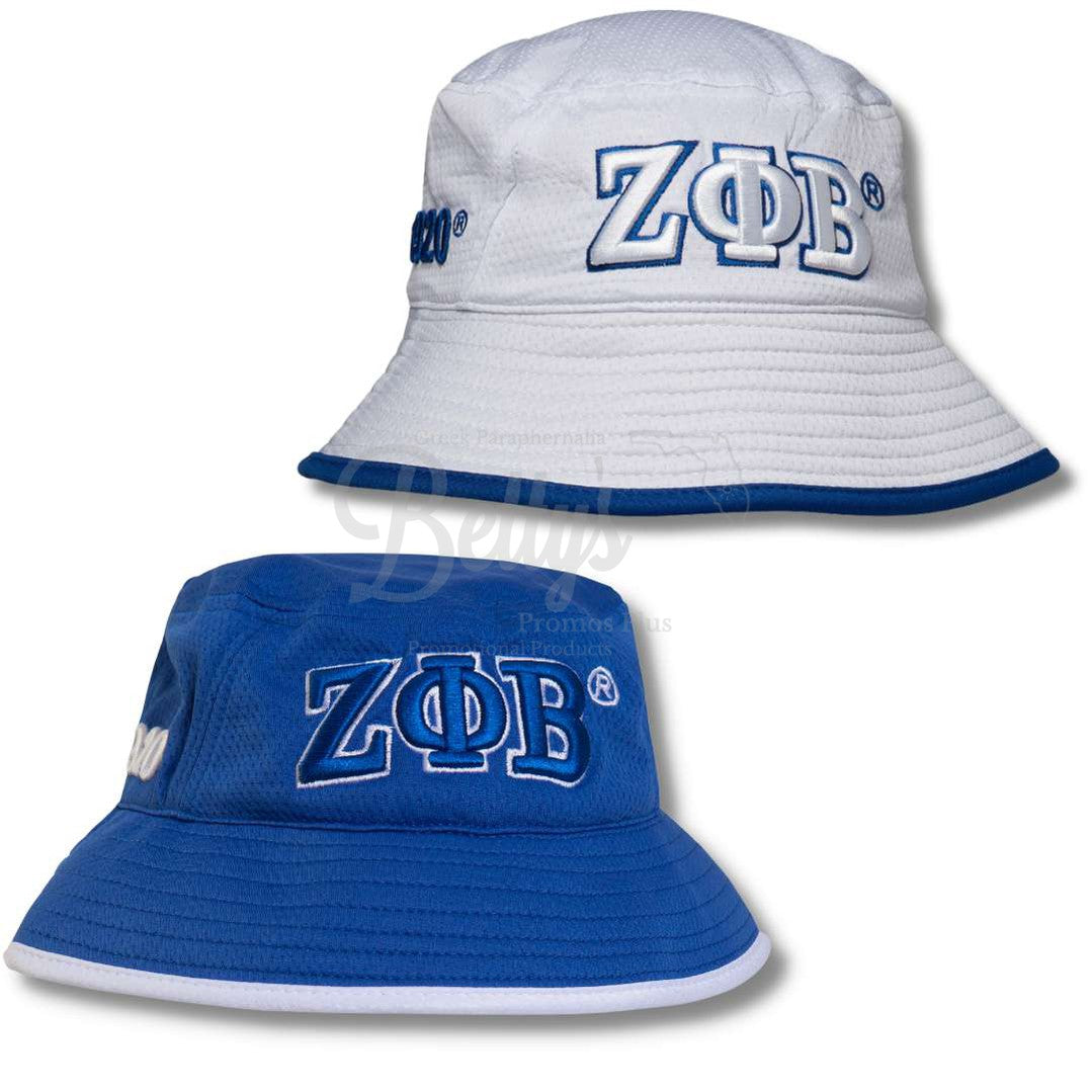 Zeta Phi Beta ΖΦΒ Mesh Flex Fit Embroidered Bucket Hat-Betty's Promos Plus Greek Paraphernalia