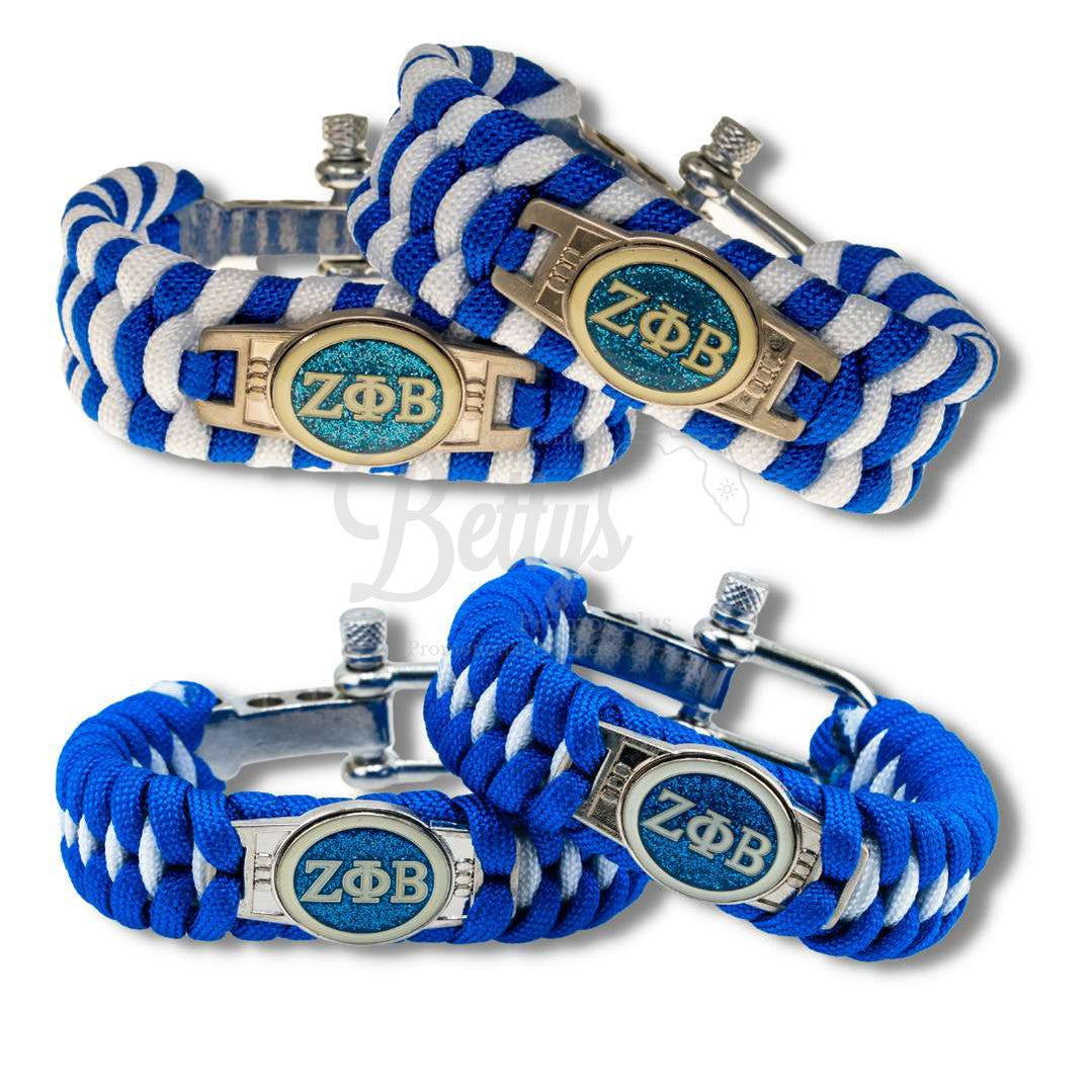 Zeta Phi Beta ΖΦΒ Paracord Survival Bracelet-Betty's Promos Plus Greek Paraphernalia
