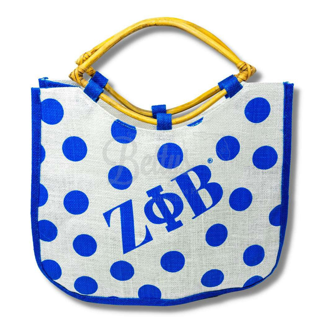 Zeta Phi Beta ΖΦΒ Polka Dot Sorority Jute Bag Bettys Promos Plus Llc 4790