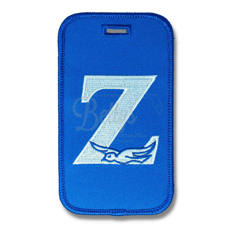 Zeta Phi Beta ΖΦΒ Z with Dove Embroidered Luggage TagBlue-Betty's Promos Plus Greek Paraphernalia