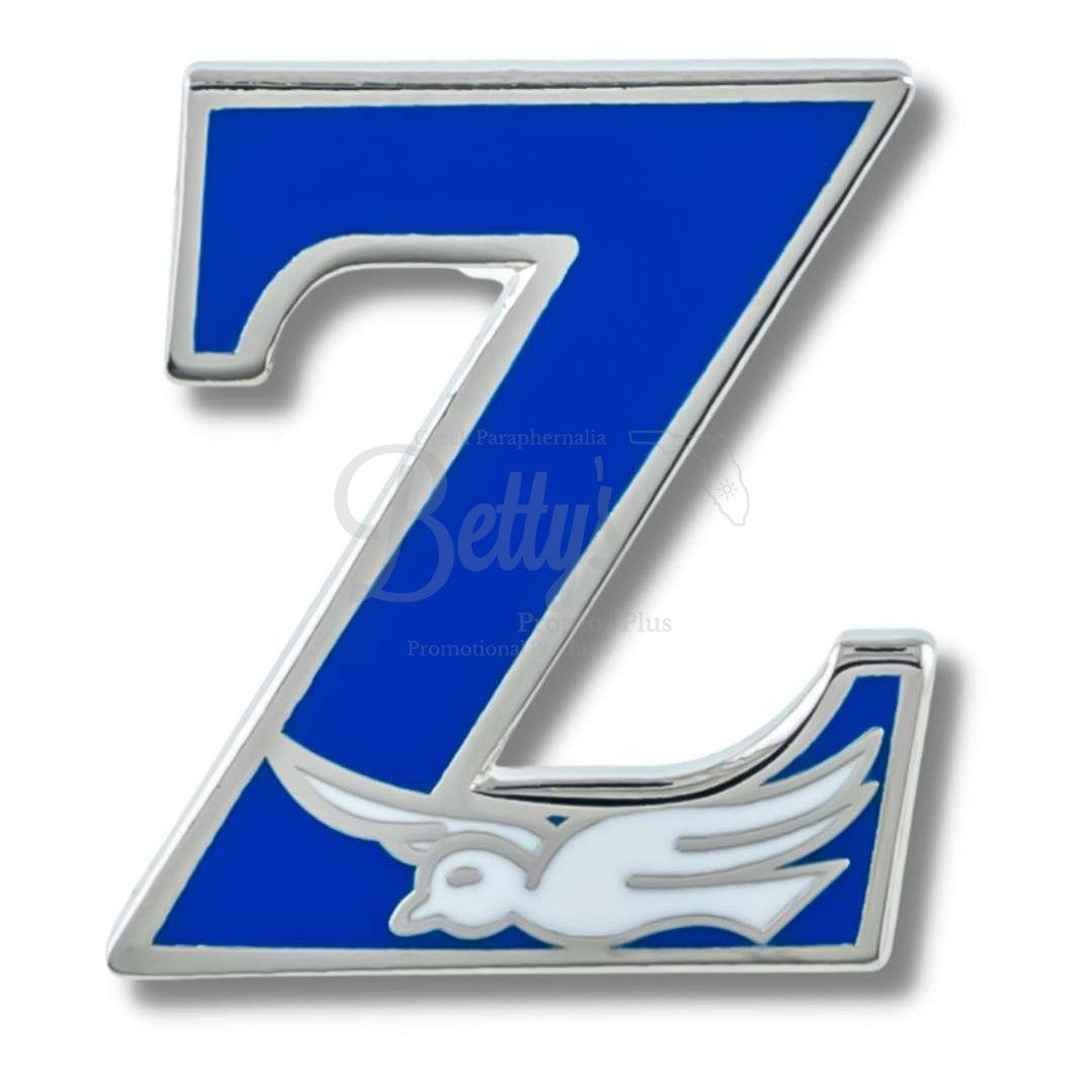Zeta Phi Beta ΖΦΒ Z with Dove Sorority Lapel PinBlue-Betty's Promos Plus Greek Paraphernalia