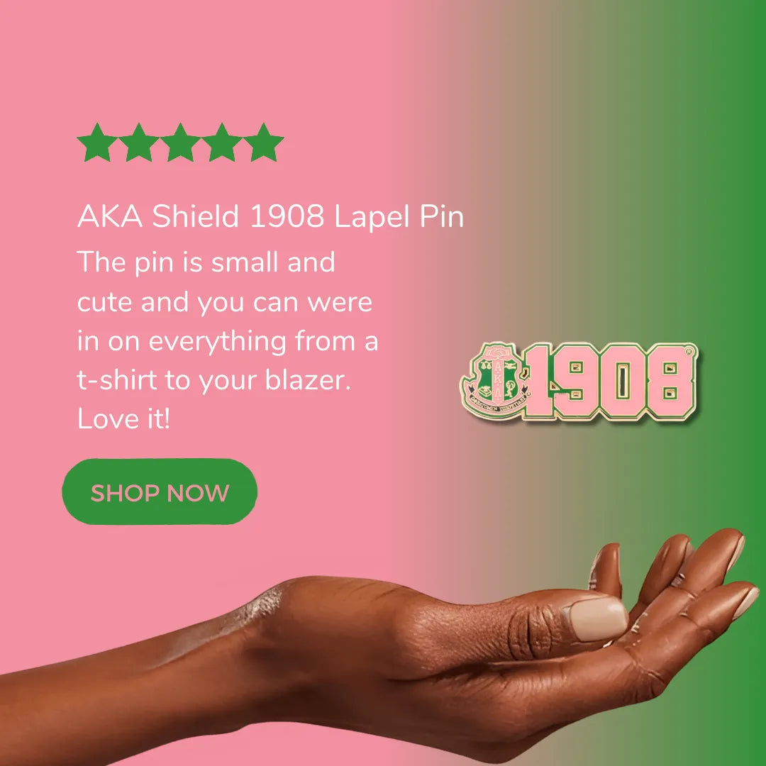 Alpha Kappa Alpha 1908 AKA Shield Lapel Pin-Alpha Kappa Alpha Paraphernalia-Alpha Kappa Alpha Lapel Pin-Betty's Promos Plus