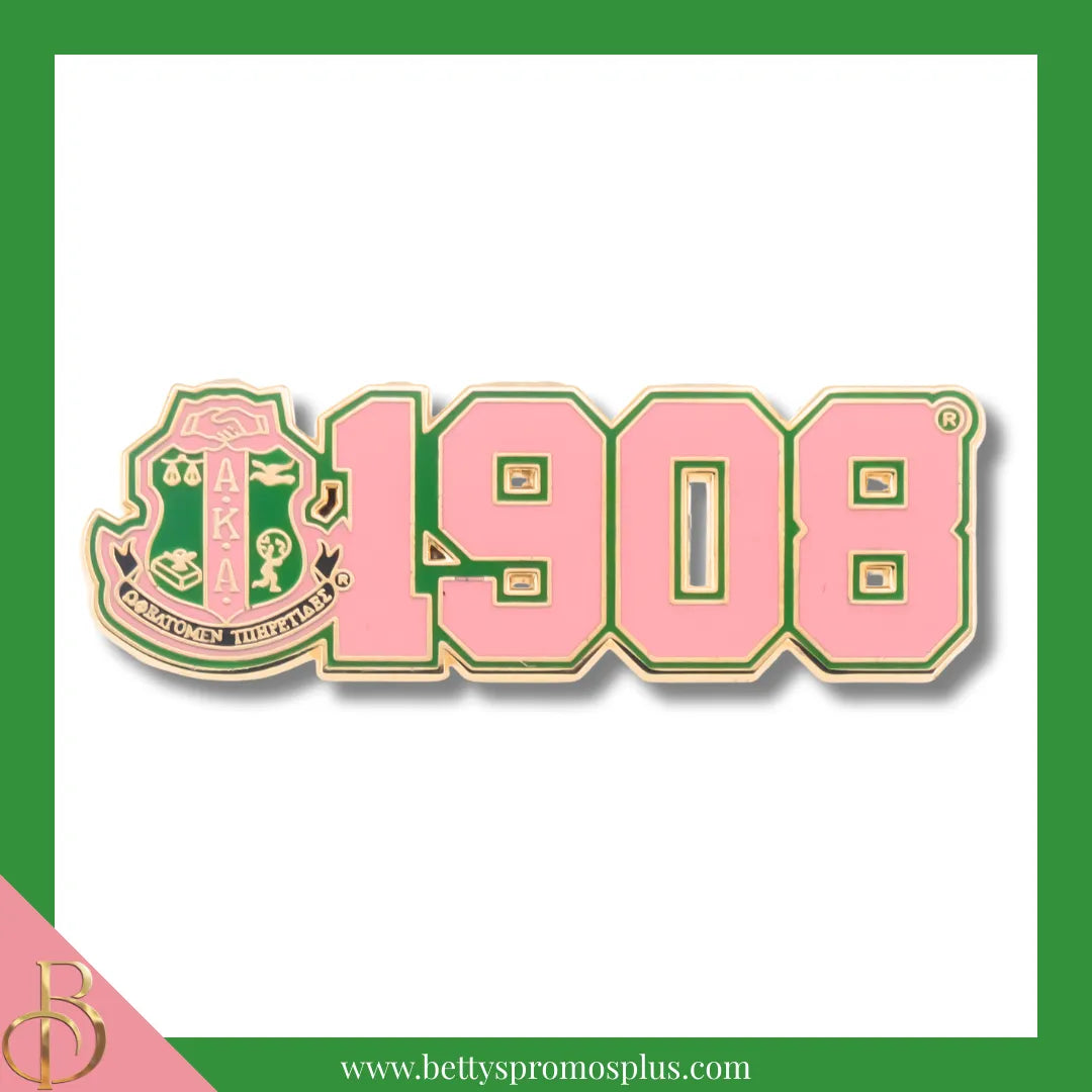 Alpha Kappa Alpha 1908 AKA Shield Lapel Pin-Alpha Kappa Alpha Paraphernalia-Alpha Kappa Alpha Lapel Pin-Betty's Promos Plus
