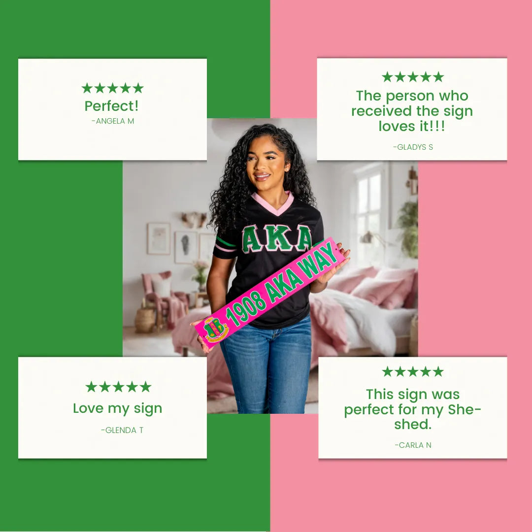 Alpha Kappa Alpha 1908 AKA Way Street Sign-Alpha Kappa Alpha Paraphernalia-Alpha Kappa Alpha Street Sign-Betty's Promos Plus