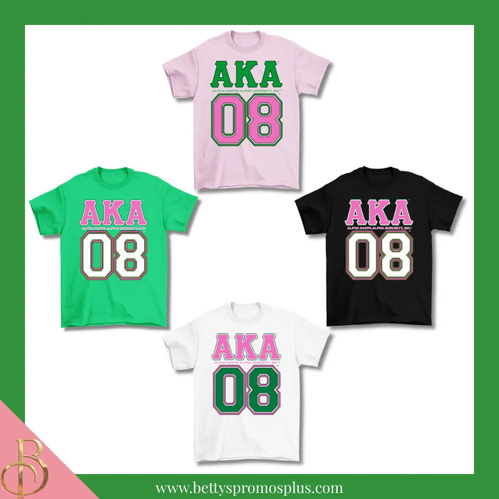 Alpha Kappa Alpha AKA 08 Screen Printed T-Shirt