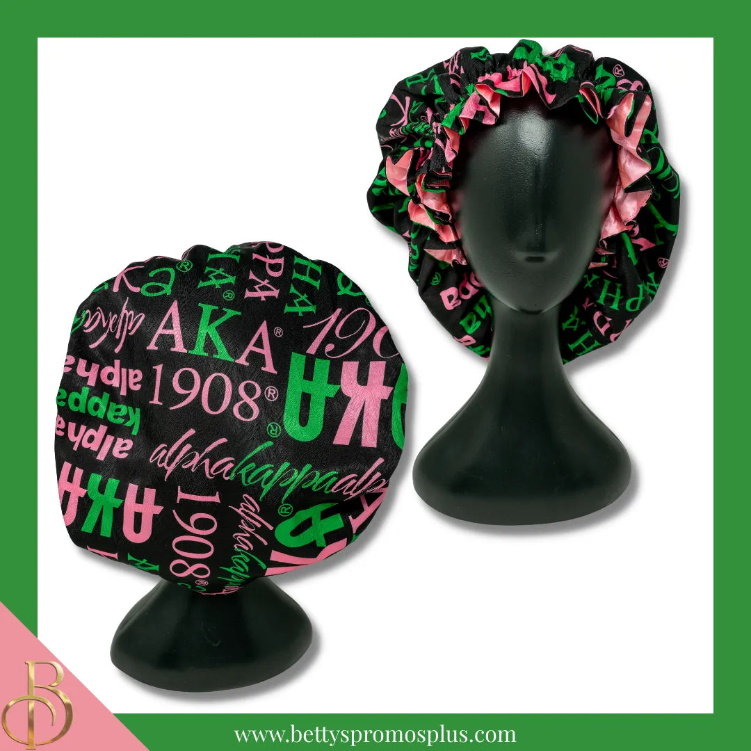 Alpha Kappa Alpha AKA 1908 Bonnet-Black-Alpha Kappa Alpha Paraphernalia-Alpha Kappa Alpha Bonnet-Betty's Promos Plus