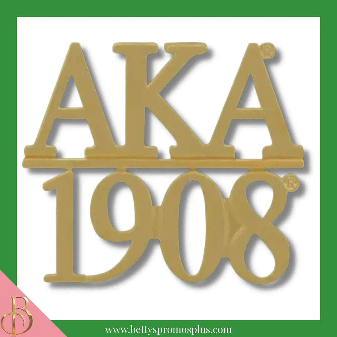 Alpha Kappa Alpha AKA 1908 Greek Lapel Pin-Gold-Alpha Kappa Alpha Paraphernalia-Alpha Kappa Alpha Lapel Pin-Betty's Promos Plus