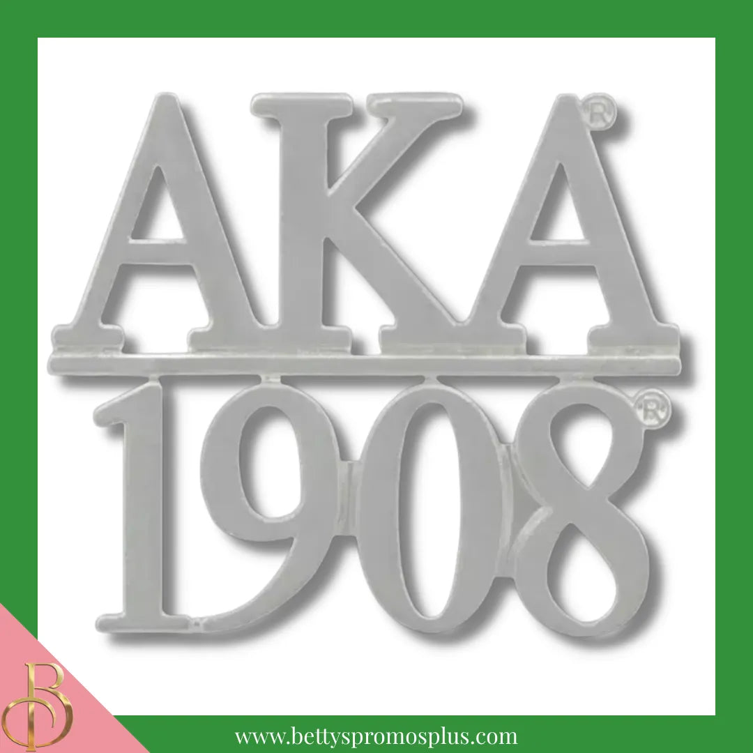 Alpha Kappa Alpha AKA 1908 Greek Lapel Pin-Silver-Alpha Kappa Alpha Paraphernalia-Alpha Kappa Alpha Lapel Pin-Betty's Promos Plus