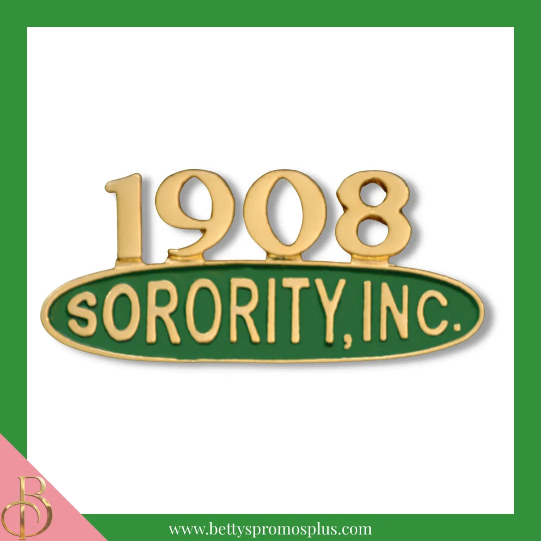 Alpha Kappa Alpha AKA 1908 Sorority Inc. Lapel Pin-Green-Alpha Kappa Alpha Paraphernalia-Alpha Kappa Alpha Lapel Pin-Betty's Promos Plus