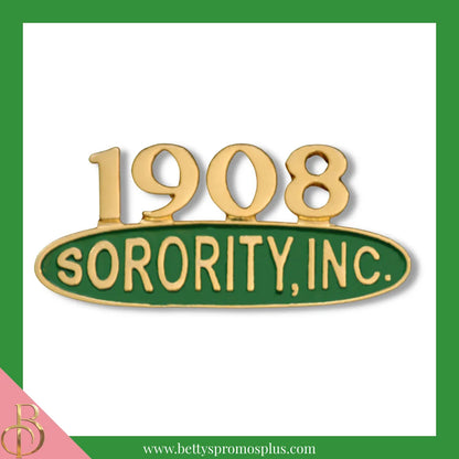 Alpha Kappa Alpha AKA 1908 Sorority Inc. Lapel Pin-Green-Alpha Kappa Alpha Paraphernalia-Alpha Kappa Alpha Lapel Pin-Betty's Promos Plus