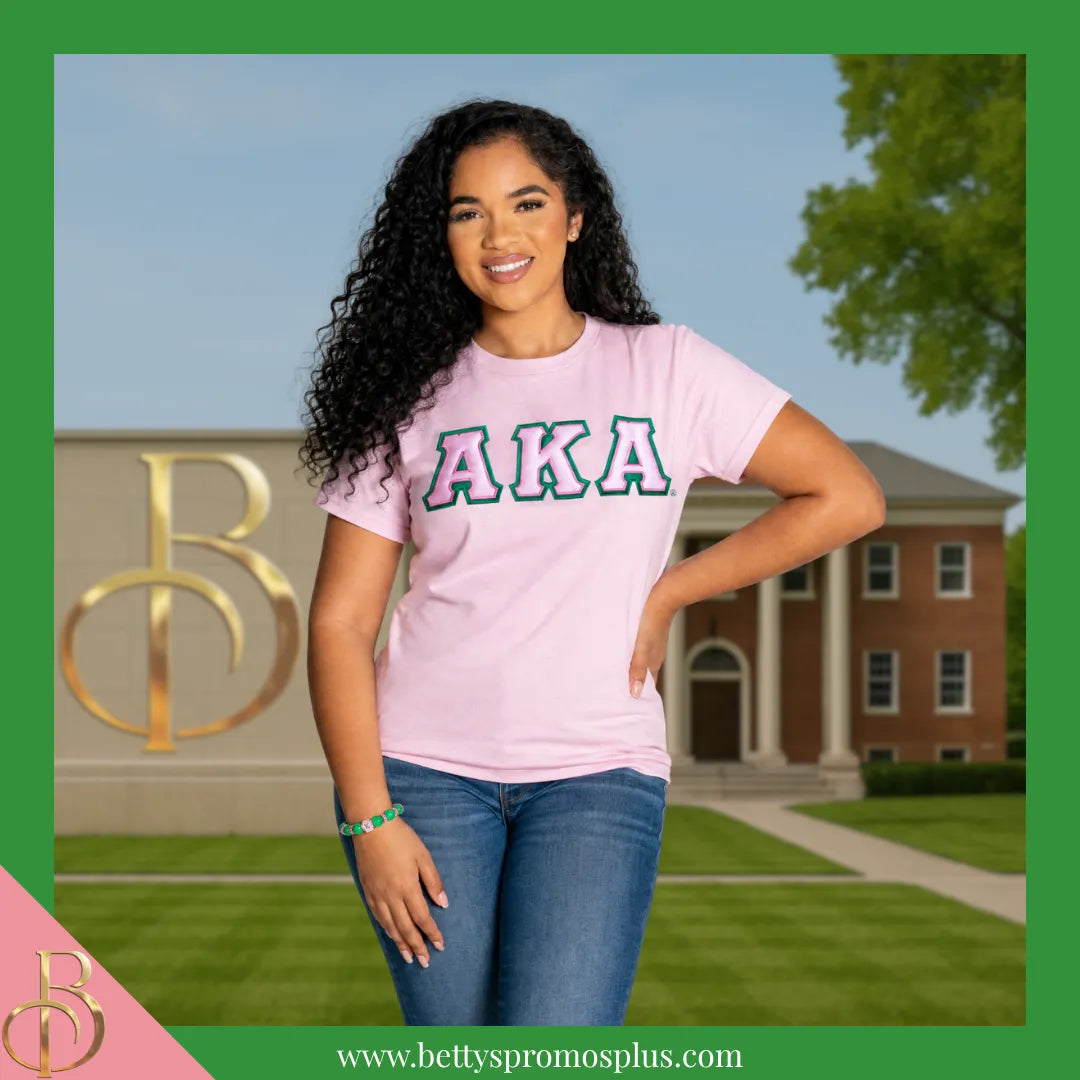 Alpha Kappa Alpha AKA Beaded Bracelet with Rhinestone Spacers-Alpha Kappa Alpha Paraphernalia-Alpha Kappa Alpha Bracelet-Betty's Promos Plus