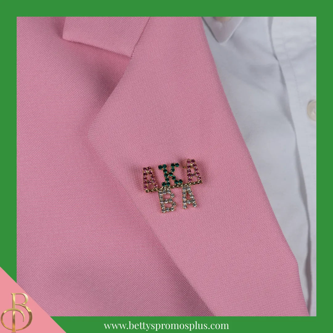 Alpha Kappa Alpha AKA Beta Alpha Rhinestone Pin-Alpha Kappa Alpha Paraphernalia-Alpha Kappa Alpha Rhinestone Pin-Betty's Promos Plus