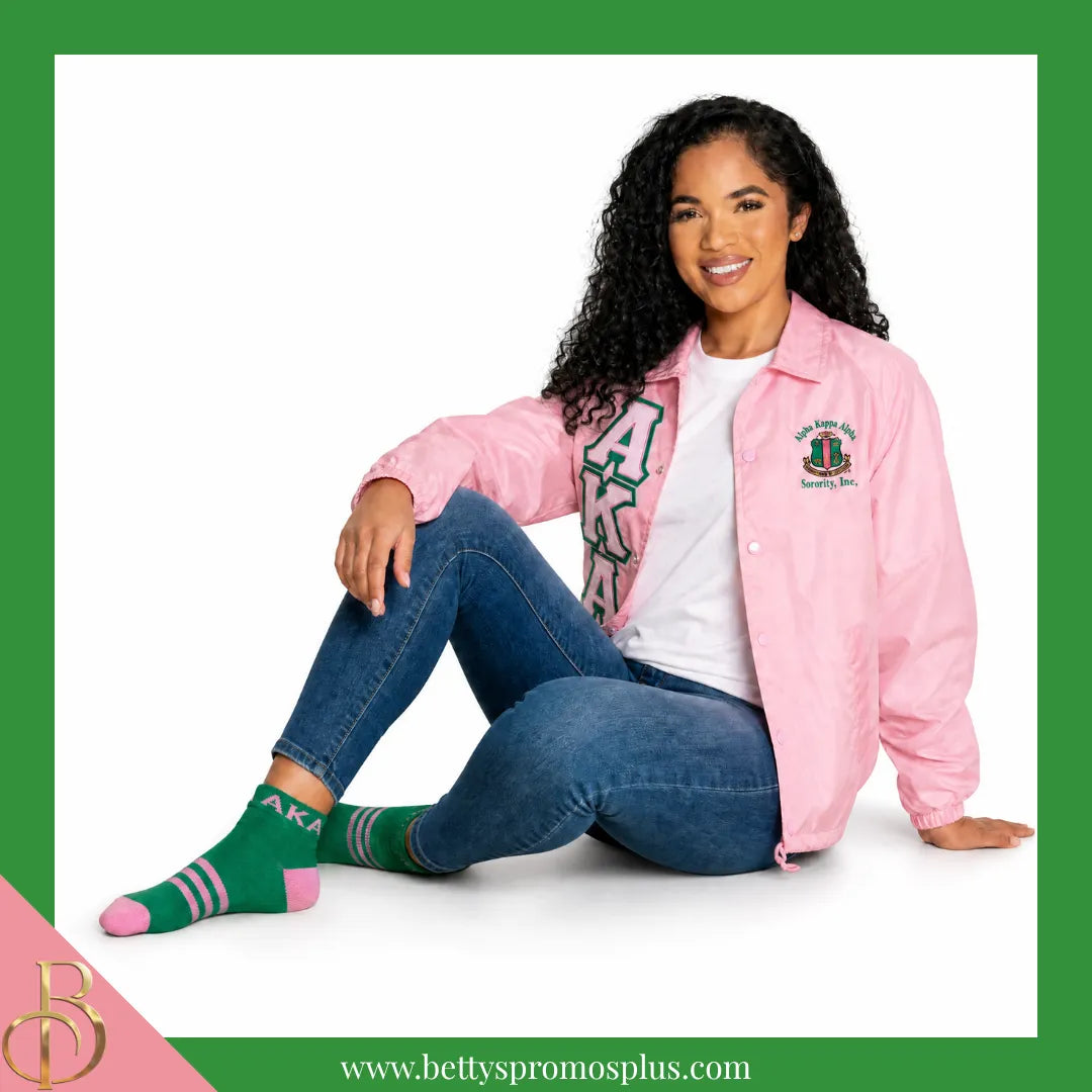 Alpha Kappa Alpha AKA Breathable Ankle Socks with Arch Support-Alpha Kappa Alpha Paraphernalia-Alpha Kappa Alpha Socks-Betty's Promos Plus