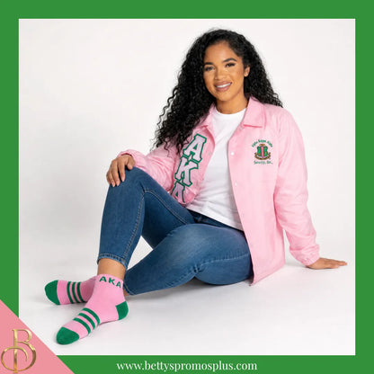 Alpha Kappa Alpha AKA Breathable Ankle Socks with Arch Support-Alpha Kappa Alpha Paraphernalia-Alpha Kappa Alpha Socks-Betty's Promos Plus