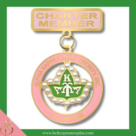 Alpha Kappa Alpha AKA Charter Member Greek Lapel Pin-Pink-Alpha Kappa Alpha Paraphernalia-Alpha Kappa Alpha Lapel Pin-Betty's Promos Plus