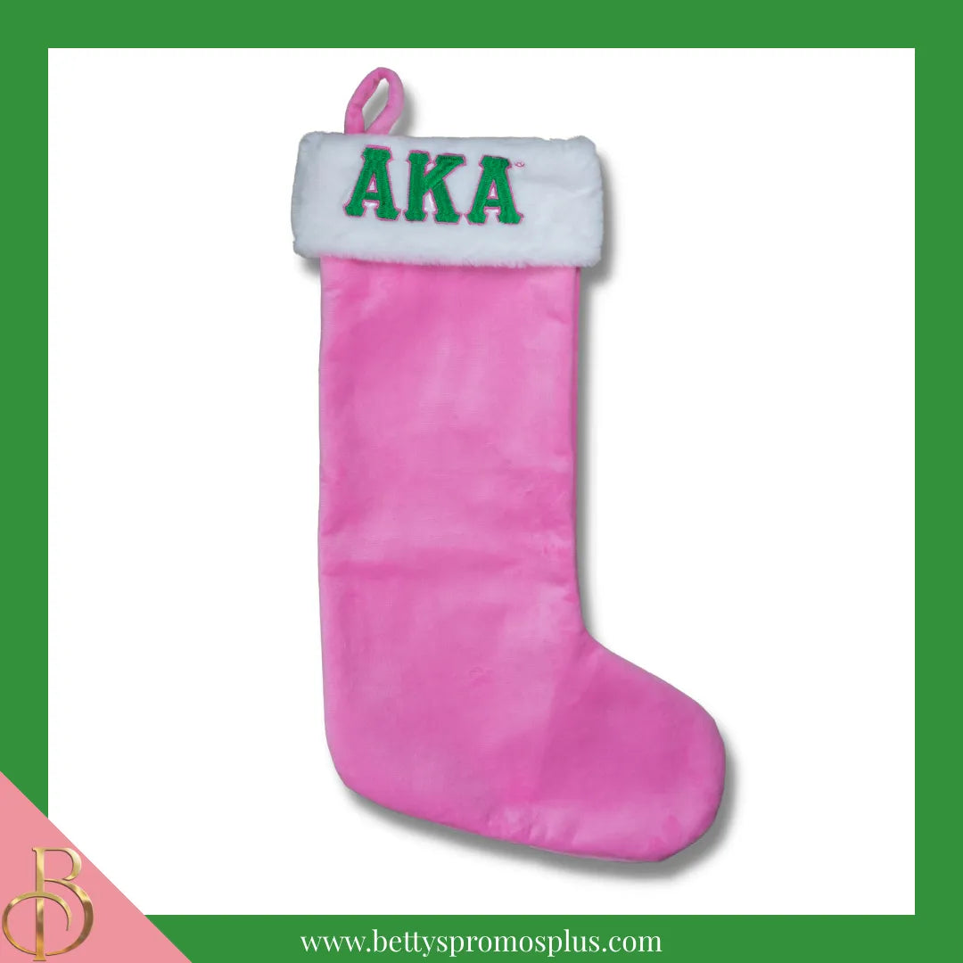 Alpha Kappa Alpha AKA Christmas Stocking-Alpha Kappa Alpha Paraphernalia-Alpha Kappa Alpha Christmas Stocking-Betty's Promos Plus