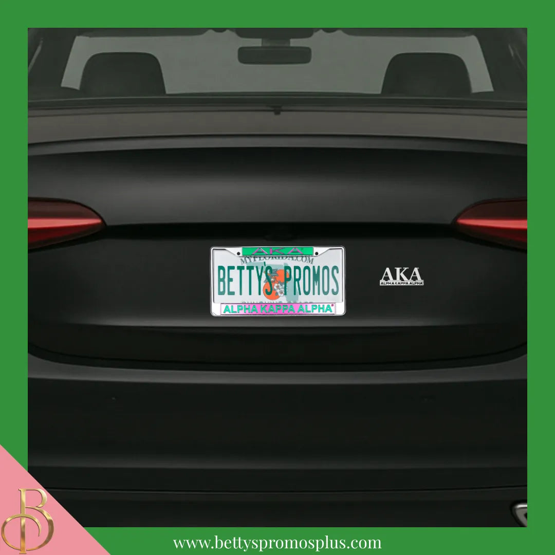 Alpha Kappa Alpha AKA Chrome Sticker Decal-Alpha Kappa Alpha Paraphernalia-Alpha Kappa Alpha Auto Decal-Betty's Promos Plus
