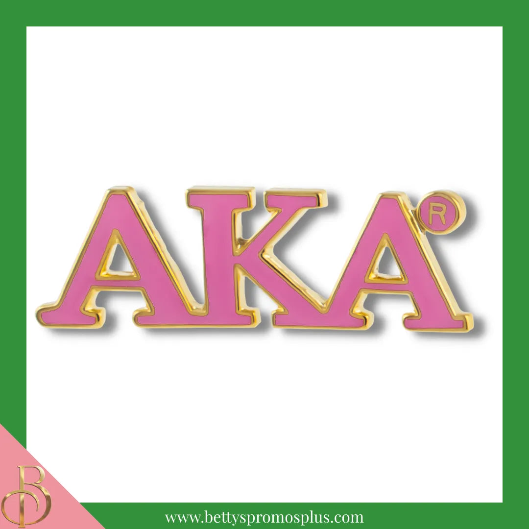 Alpha Kappa Alpha AKA Color Greek Letters Sorority Lapel Pin-Alpha Kappa Alpha Paraphernalia-Alpha Kappa Alpha Lapel Pin-Betty's Promos Plus