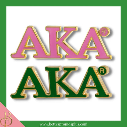 Alpha Kappa Alpha AKA Color Greek Letters Sorority Lapel Pin-Alpha Kappa Alpha Paraphernalia-Alpha Kappa Alpha Lapel Pin-Betty's Promos Plus