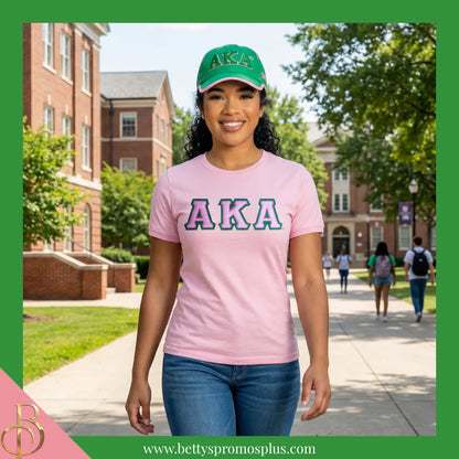 Alpha Kappa Alpha AKA Embroidered Greek Letters Featherlight Moisture Wicking Hat-Alpha Kappa Alpha Paraphernalia-Alpha Kappa Alpha Hats-Betty's Promos Plus