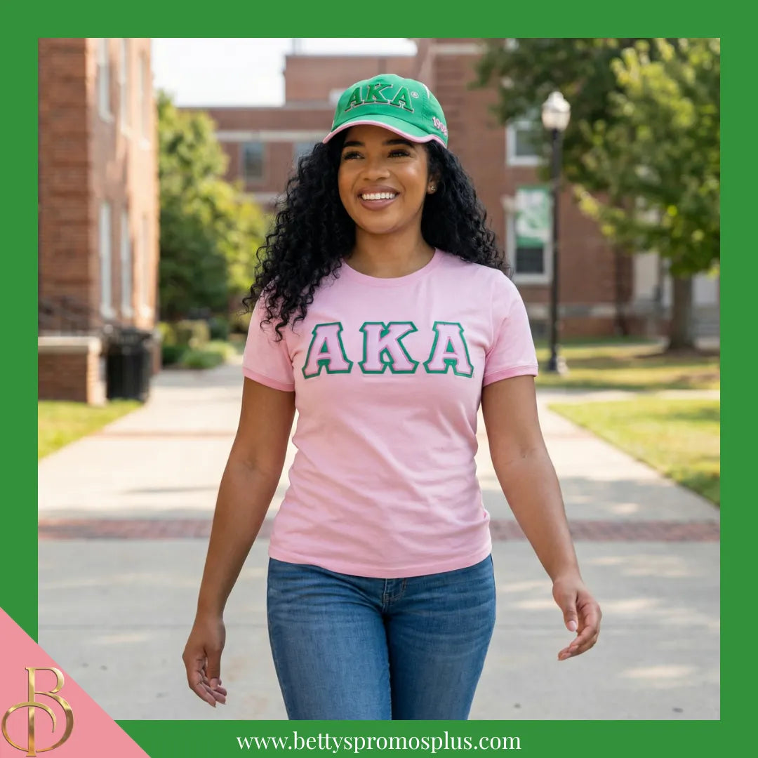 Alpha Kappa Alpha AKA Embroidered Greek Letters Featherlight Moisture Wicking Hat-Alpha Kappa Alpha Paraphernalia-Alpha Kappa Alpha Hats-Betty's Promos Plus