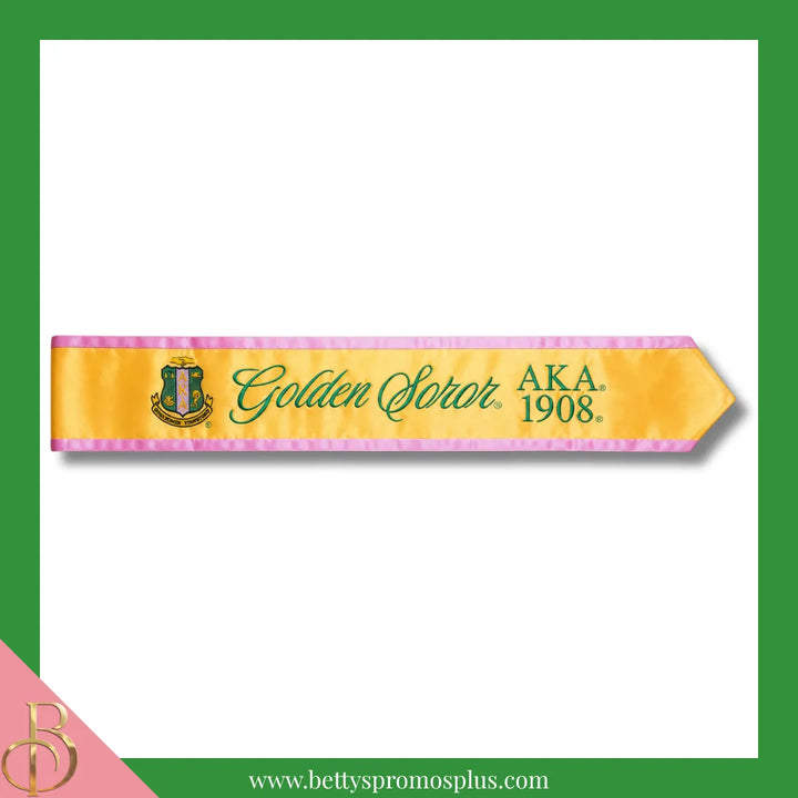 Alpha Kappa Alpha AKA Golden Soror Sash