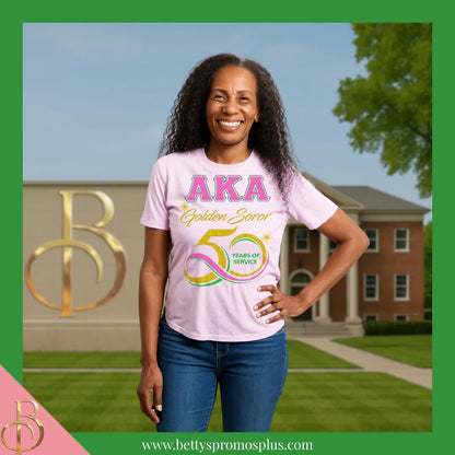 Alpha Kappa Alpha AKA Golden Soror T-Shirt-Alpha Kappa Alpha Paraphernalia-Alpha Kappa Alpha T-Shirts-Betty's Promos Plus