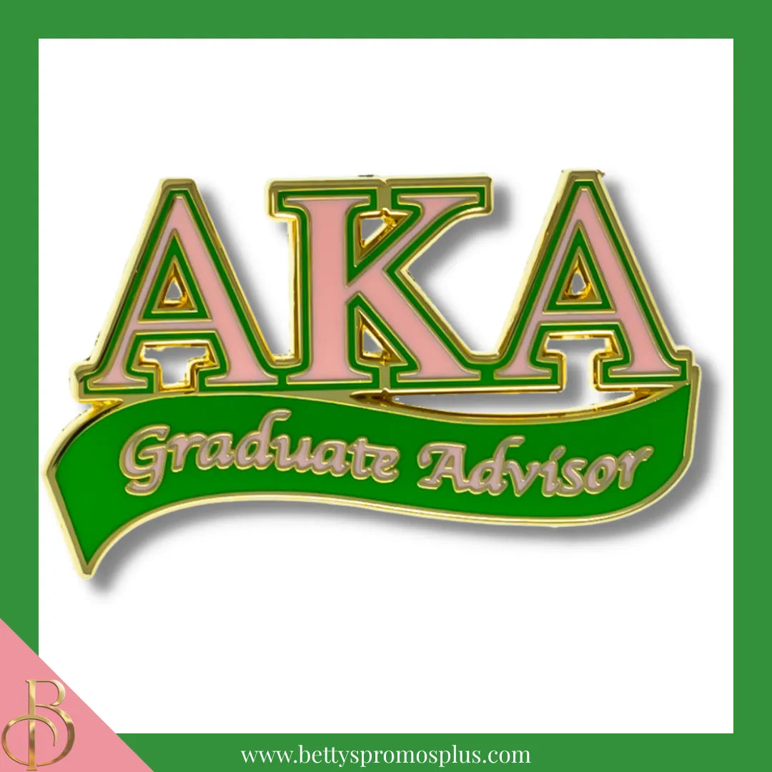 Alpha Kappa Alpha AKA Graduate Advisor Lapel Pin-Gold-Alpha Kappa Alpha Paraphernalia-Alpha Kappa Alpha Lapel Pin-Betty's Promos Plus