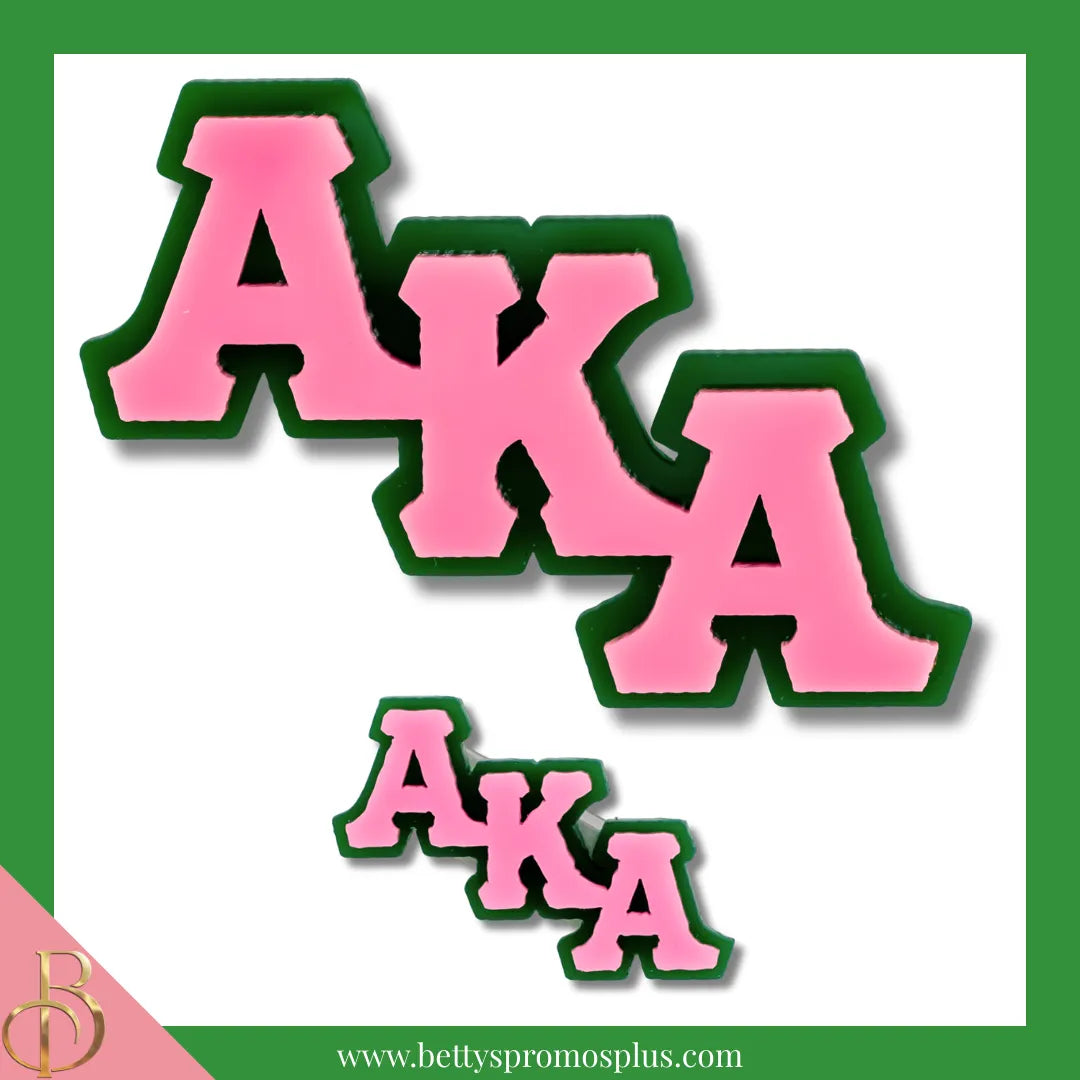 Alpha Kappa Alpha AKA Greek Letters Acrylic Lapel Pin-Alpha Kappa Alpha Paraphernalia-Alpha Kappa Alpha Lapel Pin-Betty's Promos Plus