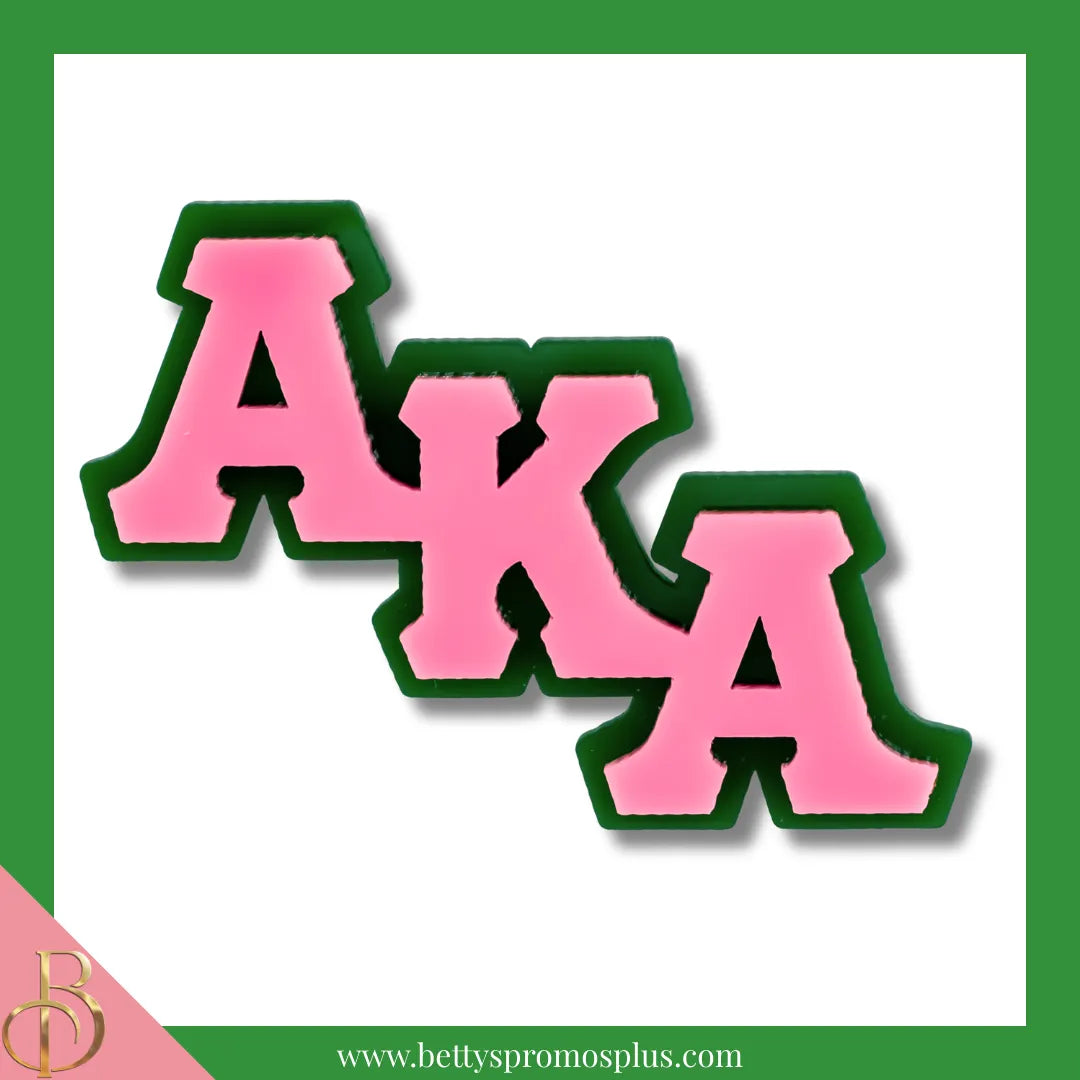 Alpha Kappa Alpha AKA Greek Letters Acrylic Lapel Pin-Pink-Large-Alpha Kappa Alpha Paraphernalia-Alpha Kappa Alpha Lapel Pin-Betty's Promos Plus