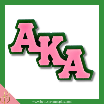Alpha Kappa Alpha AKA Greek Letters Acrylic Lapel Pin-Pink-Large-Alpha Kappa Alpha Paraphernalia-Alpha Kappa Alpha Lapel Pin-Betty's Promos Plus