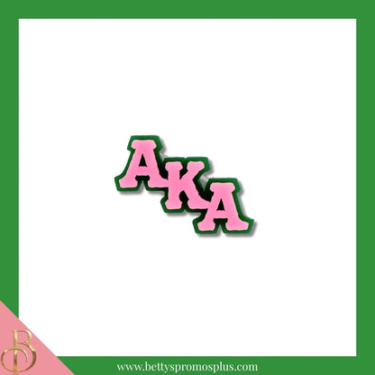 Alpha Kappa Alpha AKA Greek Letters Acrylic Lapel Pin-Pink-Small-Alpha Kappa Alpha Paraphernalia-Alpha Kappa Alpha Lapel Pin-Betty's Promos Plus