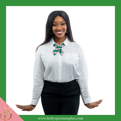 Alpha Kappa Alpha AKA Greek Letters Crossover Bow Tie-Alpha Kappa Alpha Paraphernalia-Alpha Kappa Alpha Bow Tie-Betty's Promos Plus