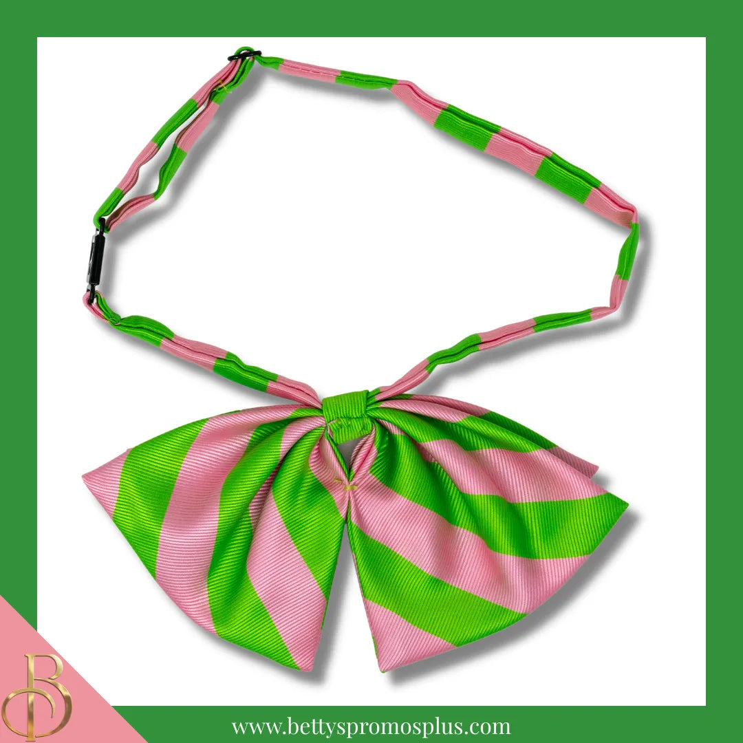 Alpha Kappa Alpha AKA Greek Letters Floppy Bowtie Dress Shirt Bow Tie-Alpha Kappa Alpha Paraphernalia-Alpha Kappa Alpha Bow Tie-Betty's Promos Plus