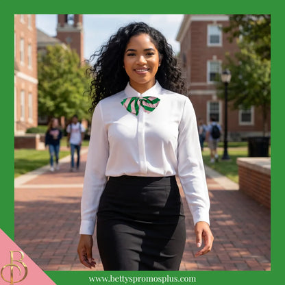 Alpha Kappa Alpha AKA Greek Letters Floppy Bowtie Dress Shirt Bow Tie-Alpha Kappa Alpha Paraphernalia-Alpha Kappa Alpha Bow Tie-Betty's Promos Plus