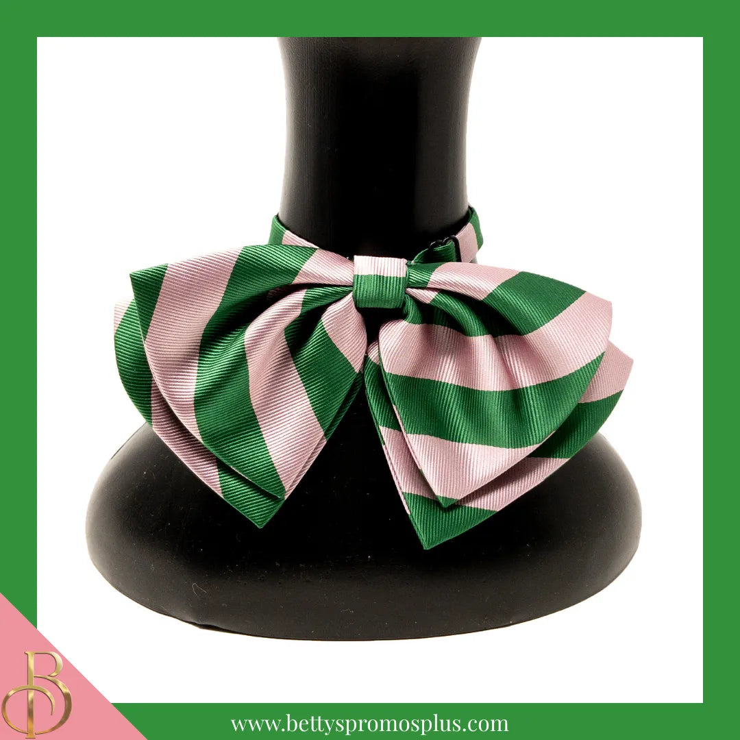 Alpha Kappa Alpha AKA Greek Letters Floppy Bowtie Dress Shirt Bow Tie-Alpha Kappa Alpha Paraphernalia-Alpha Kappa Alpha Bow Tie-Betty's Promos Plus