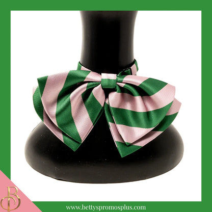 Alpha Kappa Alpha AKA Greek Letters Floppy Bowtie Dress Shirt Bow Tie-Alpha Kappa Alpha Paraphernalia-Alpha Kappa Alpha Bow Tie-Betty's Promos Plus