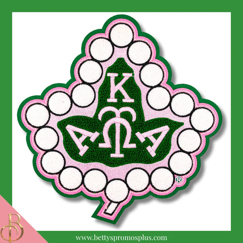 Alpha Kappa Alpha AKA Green Background Chenille Ivy Patch-Green Background-Large - 10"-Alpha Kappa Alpha Paraphernalia-Alpha Kappa Alpha Patch-Betty's Promos Plus