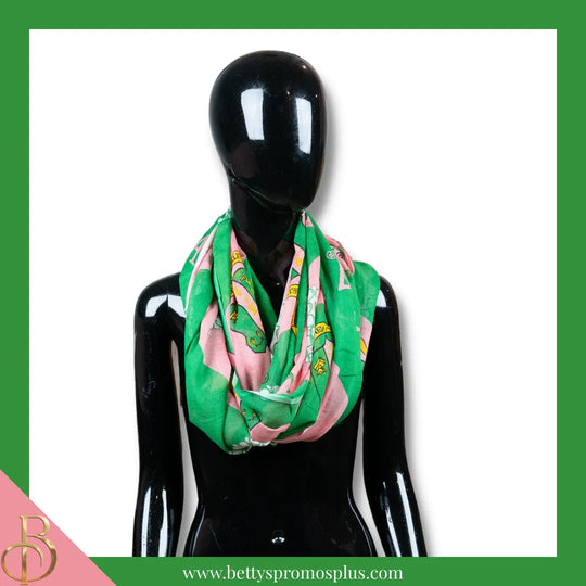 Alpha Kappa Alpha AKA Infinity Scarf-Alpha Kappa Alpha Paraphernalia-Alpha Kappa Alpha Scarves-Betty's Promos Plus