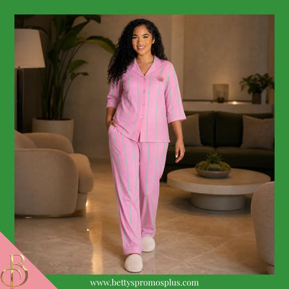 Alpha Kappa Alpha AKA Ivy Cotton Lounge Set-Alpha Kappa Alpha Paraphernalia-Alpha Kappa Alpha Leisure Set-Betty's Promos Plus