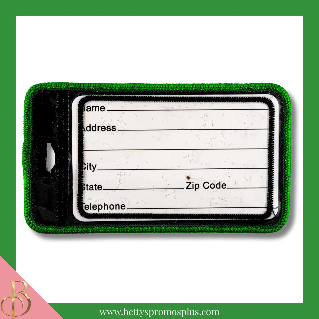 Alpha Kappa Alpha AKA Ivy Embroidered Luggage Tag-Alpha Kappa Alpha Paraphernalia-Alpha Kappa Alpha Luggage Tag-Betty's Promos Plus