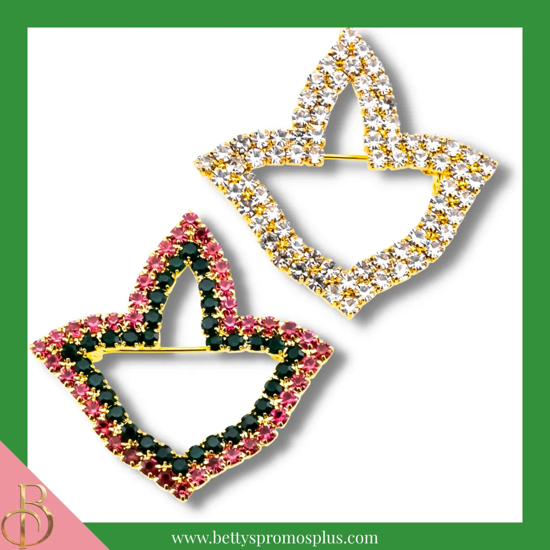 Alpha Kappa Alpha AKA Ivy Rhinestone Pin-Alpha Kappa Alpha Paraphernalia-Alpha Kappa Alpha Rhinestone Pin-Betty's Promos Plus