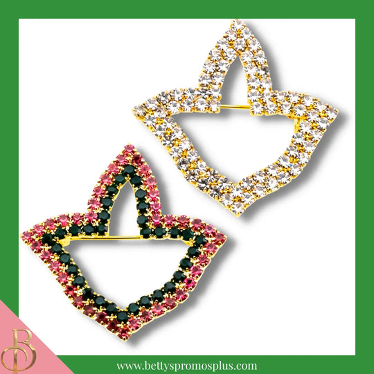 Alpha Kappa Alpha AKA Ivy Rhinestone Pin-Alpha Kappa Alpha Paraphernalia-Alpha Kappa Alpha Rhinestone Pin-Betty's Promos Plus