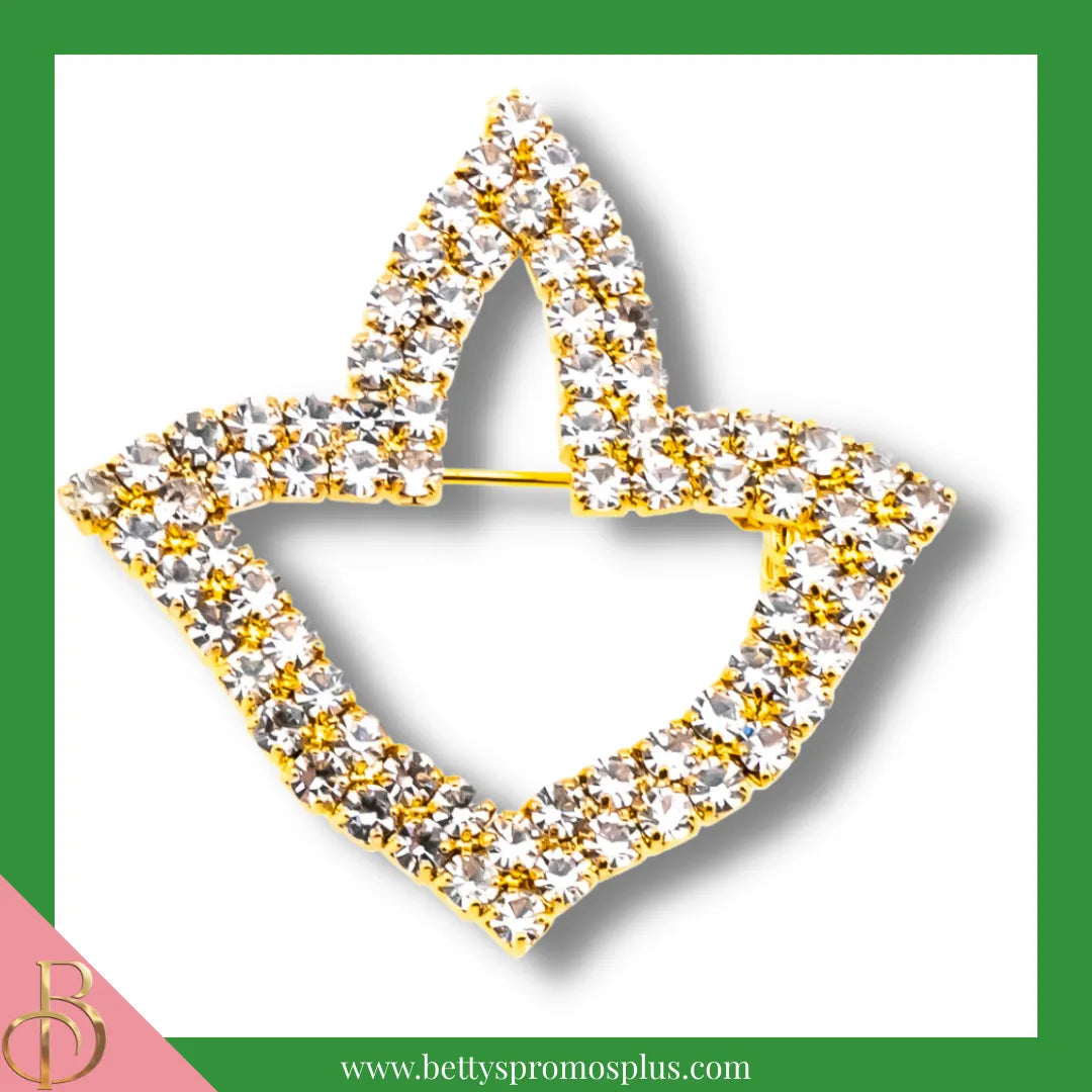 Alpha Kappa Alpha AKA Ivy Rhinestone Pin-Clear Rhinestones-Alpha Kappa Alpha Paraphernalia-Alpha Kappa Alpha Rhinestone Pin-Betty's Promos Plus