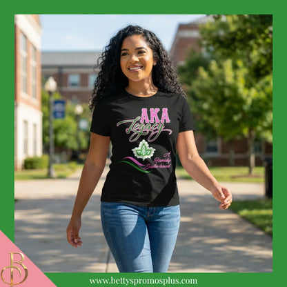 Alpha Kappa Alpha AKA Legacy Screen Printed T-Shirt-Alpha Kappa Alpha Paraphernalia-Alpha Kappa Alpha T-Shirts-Betty's Promos Plus