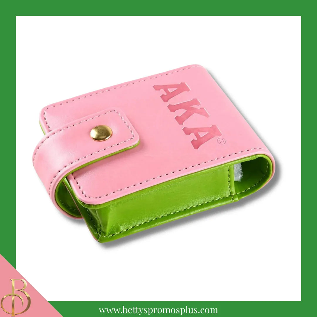 Alpha Kappa Alpha AKA Lipstick Holder Travel Lipstick Case Dual Lip Balm Holder-Alpha Kappa Alpha Paraphernalia-Alpha Kappa Alpha Lipstick Cover-Betty's Promos Plus