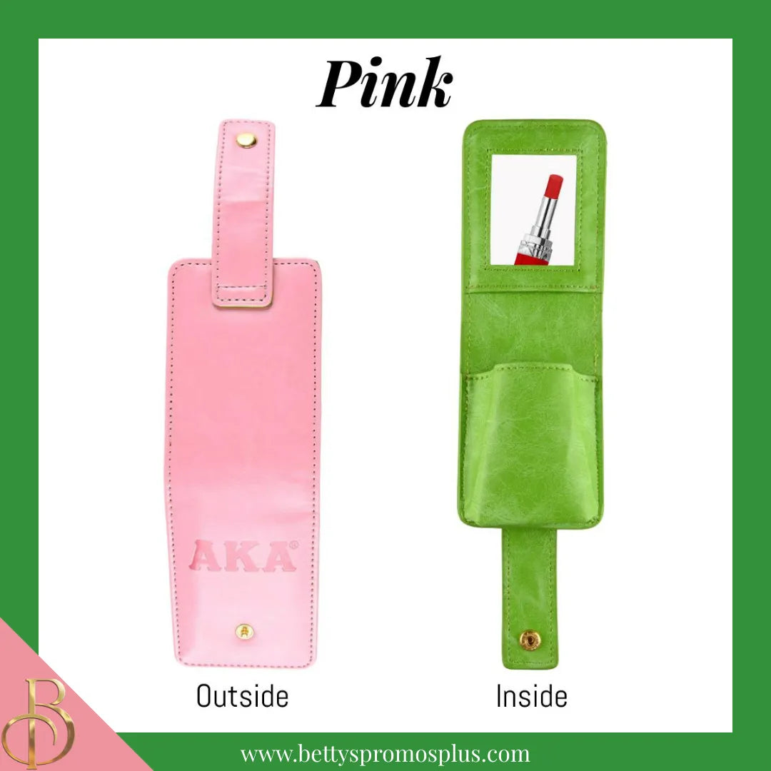 Alpha Kappa Alpha AKA Lipstick Holder Travel Lipstick Case Dual Lip Balm Holder-Alpha Kappa Alpha Paraphernalia-Alpha Kappa Alpha Lipstick Cover-Betty's Promos Plus